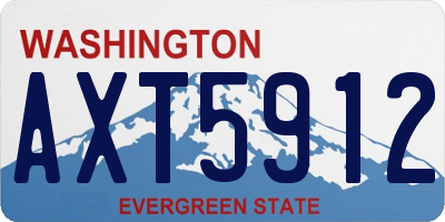 WA license plate AXT5912