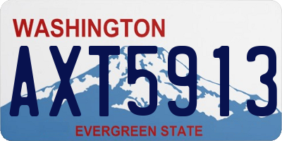WA license plate AXT5913
