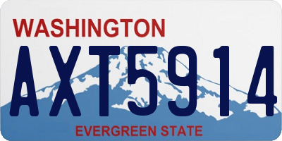 WA license plate AXT5914