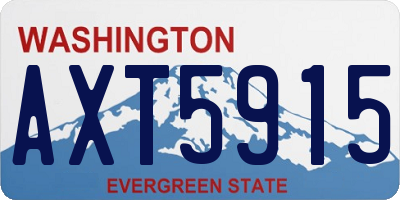 WA license plate AXT5915