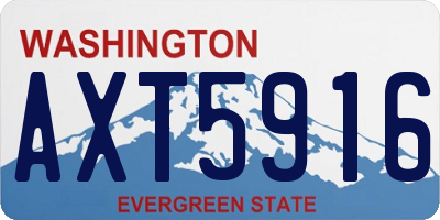 WA license plate AXT5916