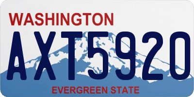 WA license plate AXT5920