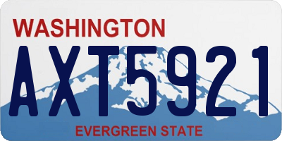 WA license plate AXT5921