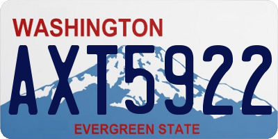 WA license plate AXT5922