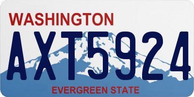 WA license plate AXT5924