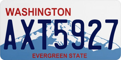 WA license plate AXT5927