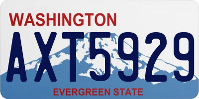 WA license plate AXT5929