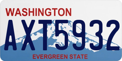 WA license plate AXT5932