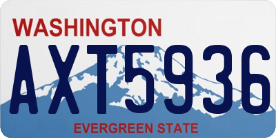 WA license plate AXT5936
