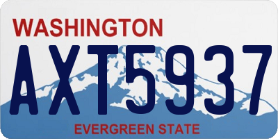 WA license plate AXT5937