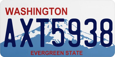 WA license plate AXT5938