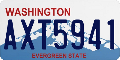 WA license plate AXT5941