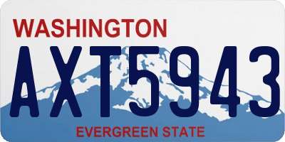 WA license plate AXT5943