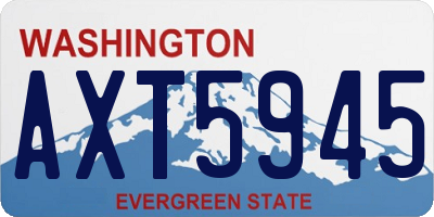 WA license plate AXT5945