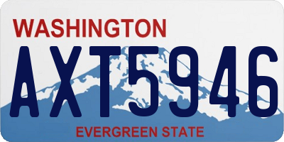 WA license plate AXT5946