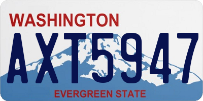 WA license plate AXT5947