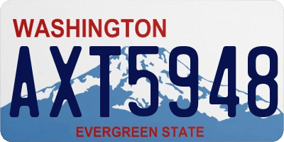 WA license plate AXT5948