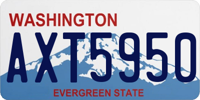 WA license plate AXT5950