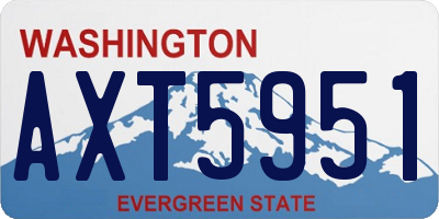 WA license plate AXT5951