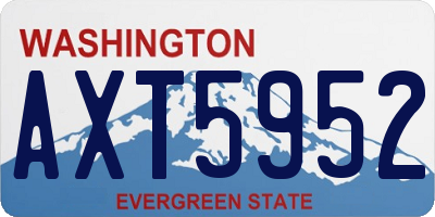WA license plate AXT5952