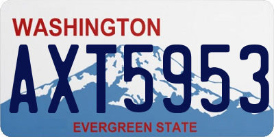 WA license plate AXT5953