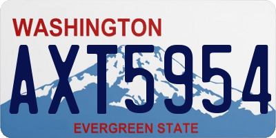 WA license plate AXT5954