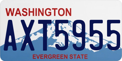 WA license plate AXT5955
