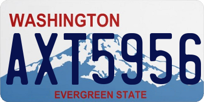 WA license plate AXT5956