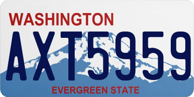 WA license plate AXT5959