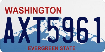 WA license plate AXT5961