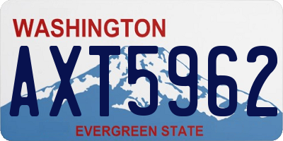 WA license plate AXT5962