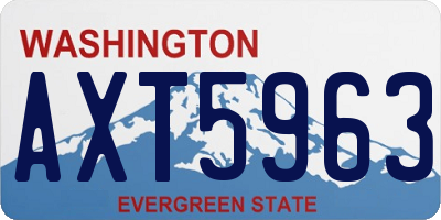 WA license plate AXT5963