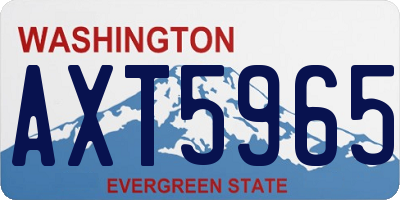 WA license plate AXT5965