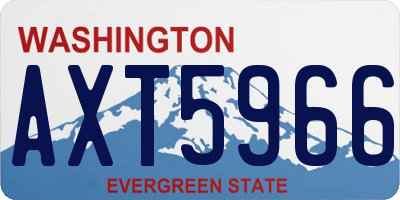 WA license plate AXT5966