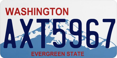 WA license plate AXT5967