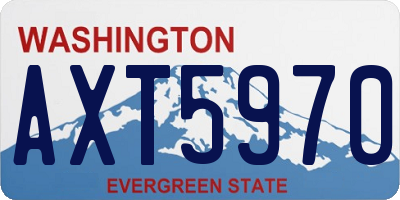WA license plate AXT5970