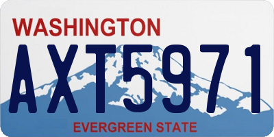 WA license plate AXT5971