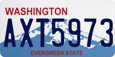 WA license plate AXT5973