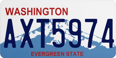 WA license plate AXT5974