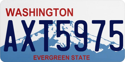 WA license plate AXT5975