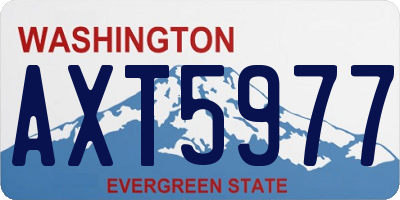 WA license plate AXT5977