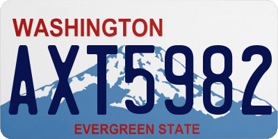 WA license plate AXT5982