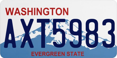 WA license plate AXT5983
