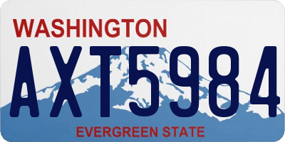 WA license plate AXT5984