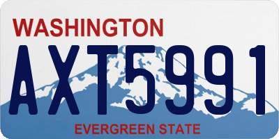 WA license plate AXT5991