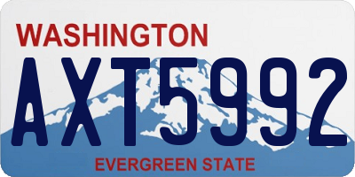 WA license plate AXT5992