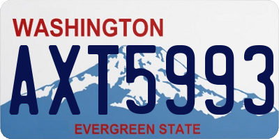 WA license plate AXT5993