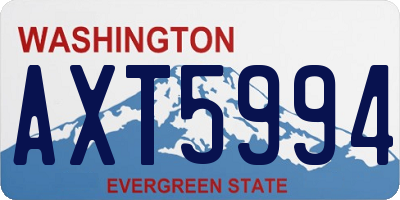 WA license plate AXT5994