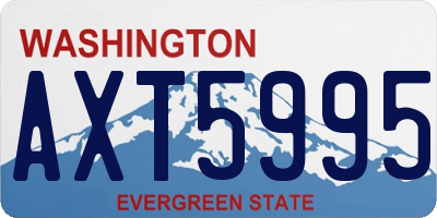 WA license plate AXT5995