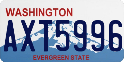 WA license plate AXT5996